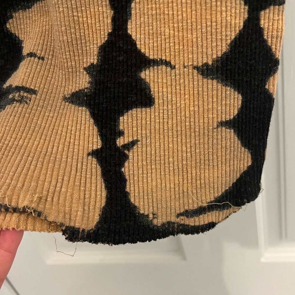 Zara Black and Tan Tie-Dye Midi Dress - Picture 5 of 8